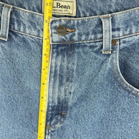 LL BEAN Men Blue Cotton Standard Fit Straight Leg Casual Western Jean 33x29 - Picture 13 of 15